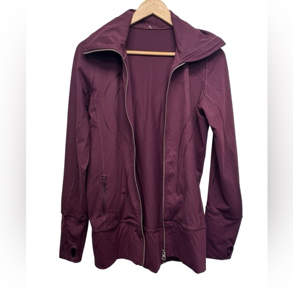 Lululemon Stride Jacket II Sz 8 In Bordeaux Drama - Picture 6 of 9